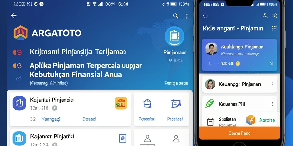 Tampilan antarmuka pengguna aplikasi Pinjaman ARGATOTO yang intuitif.