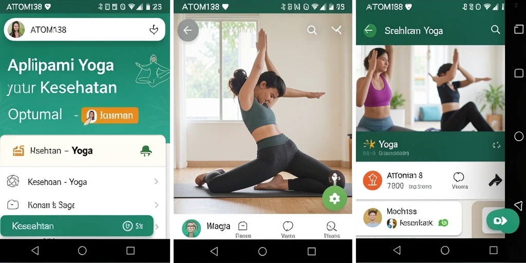Antarmuka ATOM138 menampilkan sesi Yoga yang menarik dan mudah diikuti.