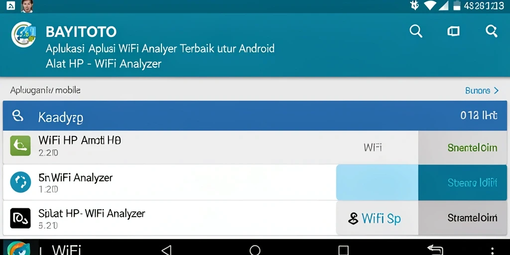 Tangkapan layar aplikasi BAYITOTO menampilkan fitur analisis WiFi yang informatif.
