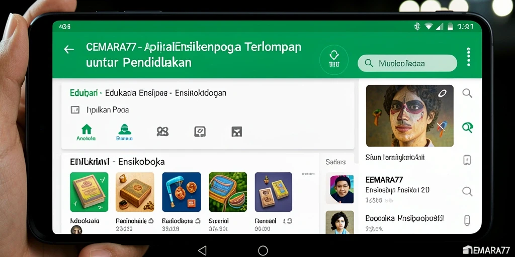 Tampilan antarmuka aplikasi CEMARA77 yang informatif dan mudah digunakan.