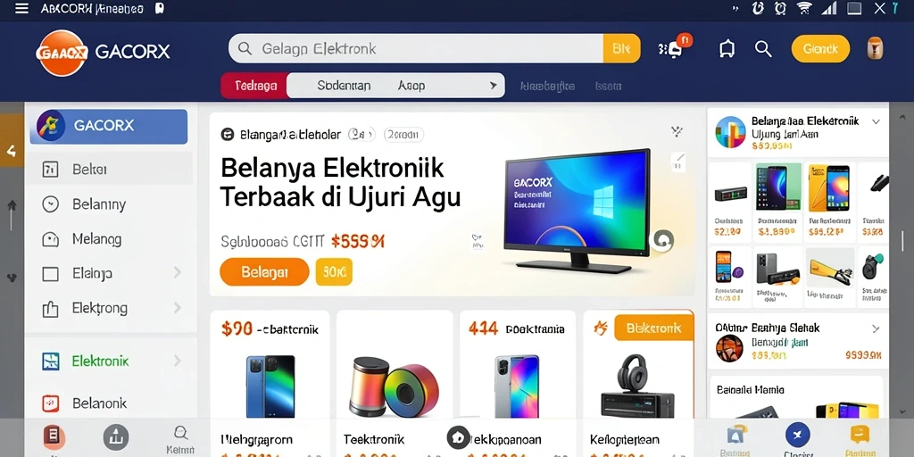 Tampilan antarmuka GACORX yang menarik dan mudah digunakan.