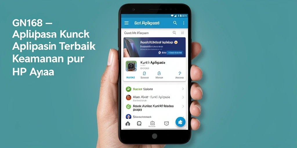 Antarmuka GN168 yang intuitif dengan fitur kunci aplikasi.