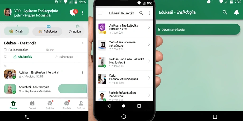 Antarmuka aplikasi Y89 yang user-friendly dan informatif.